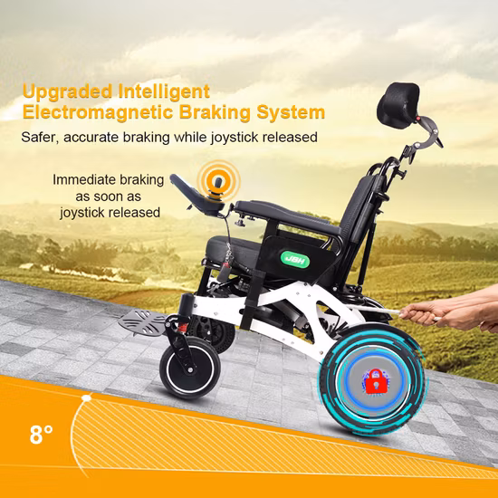 조정가능한 통제 전기 지적인 휠체어를 기대는 알루미늄 합금 가벼운 힘